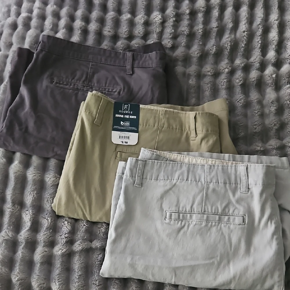 George Men's Chino Pants - Dark Gray, Khaki, Light Gray - Picture 1 of 4